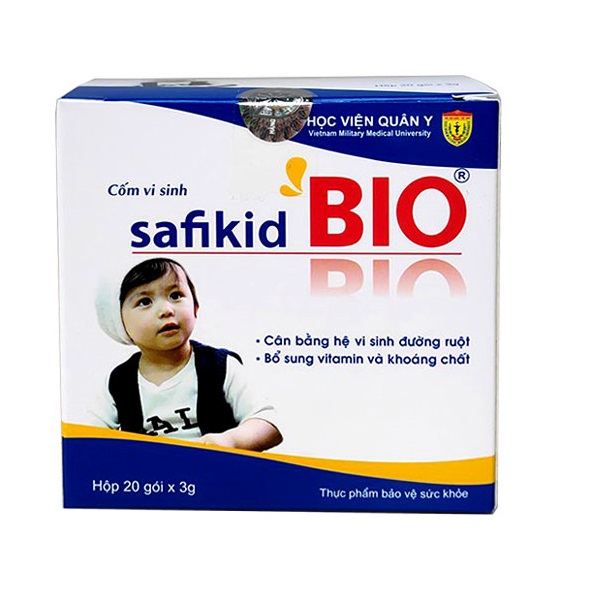 Cốm vi sinh Safikid Bio học viện quân y cải thiện biếng ăn trẻ nhỏ