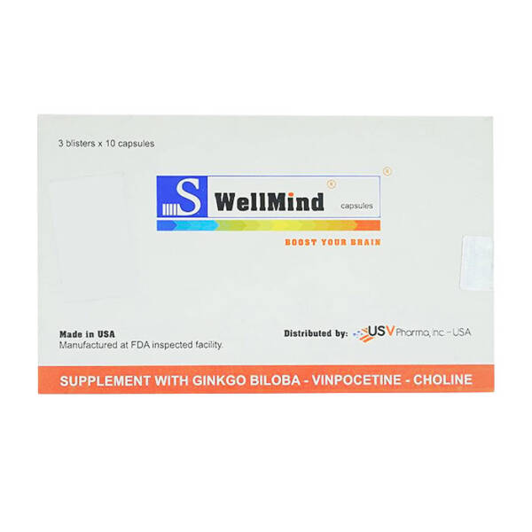 S-wellmind hỗ trợ điều trị tai biến mạch máu não, suy nhược thần kinh USA