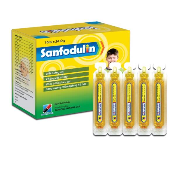 Sanfodulin Hộp 20 ống x 10ml tăng cường miễn dịch khỏe trẻ ăn ngon